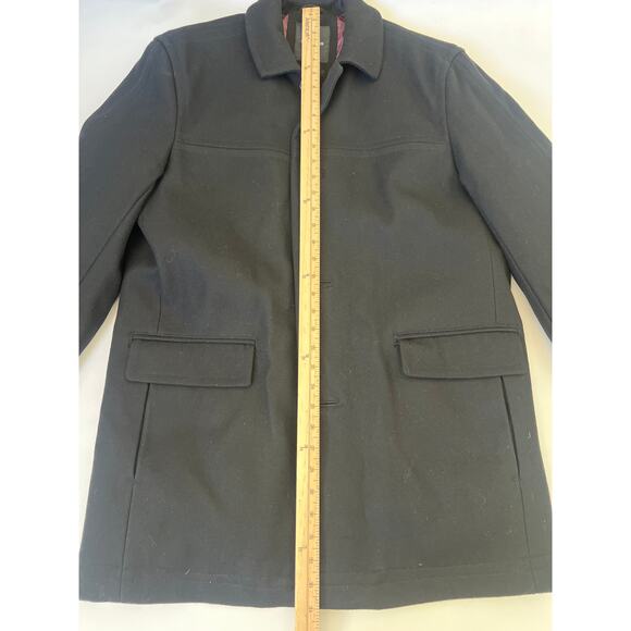 LONDON FOG Men's Wool Blend Coat car coat, overcoat, jacket, black size Medium - Picture 12 of 14